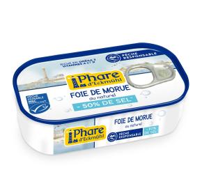 FOIE DE MORUE AU NATUREL -50% SEL