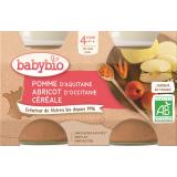 POMME ABRICOT CEREALE 2 BABYBIO